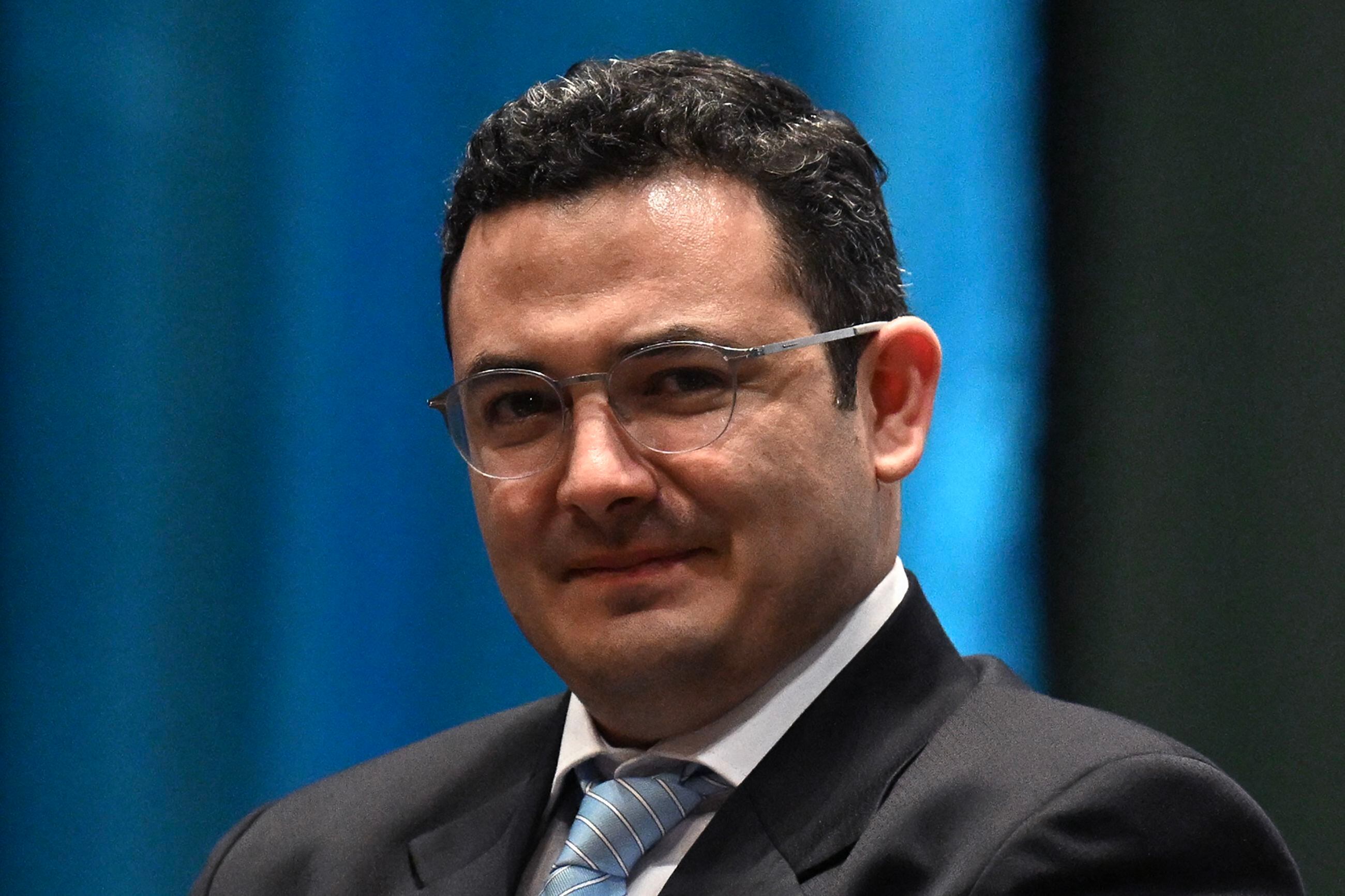 The new president of the Guatemalan Congress, Samuel Pérez, from the Semilla Movement.  (Photo by JOHAN ORDÓNEZ/AFP).