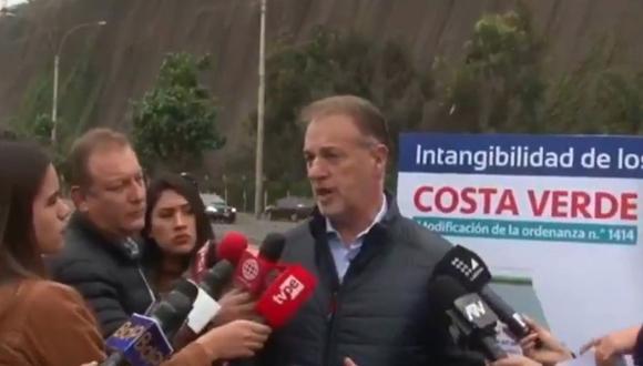 Alcalde Jorge Muñoz declara sobre intangibilidad de la Costa Verde (Captura: MML)