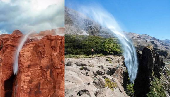 Este tipo de cascada podemos encontrarlas en diferentes partes del mundo y nos muestran el poder y la belleza de la naturaleza. (Foto: Composición/Intriper)