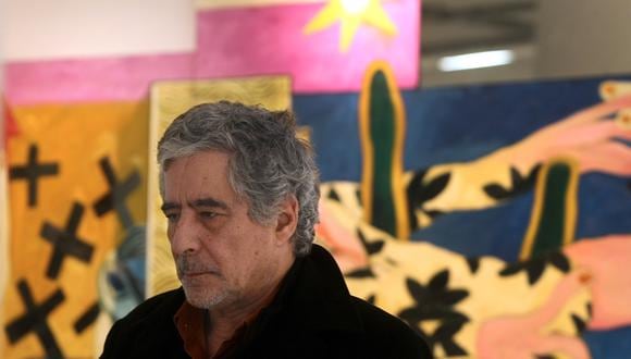 José Tola durante una de sus muestras de arte. Foto: El Comercio.