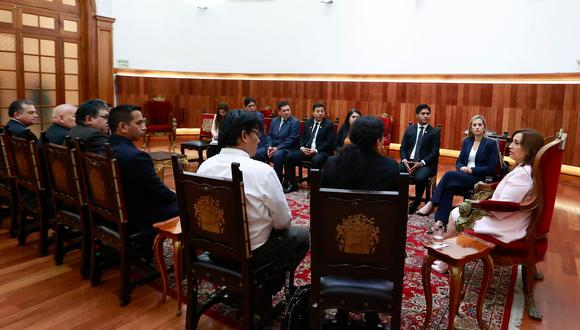 La presidenta Dina Boluarte continuó con sus reuniones con diversas bancadas en Palacio de Gobierno. (Foto: Presidencia)