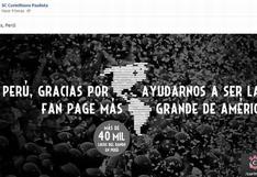 Corinthians agradece al Perú por ayudarlo a tener el Fan Page más grande de Latinoamérica 