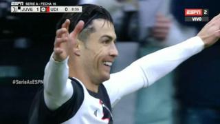Juventus vs. Udinese: Cristiano Ronaldo abrió el marcador para la ‘Vecchia Signora’ con remate de derecha [VIDEO]