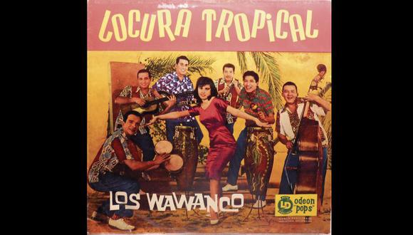Los Wawancó en su álbum Locura tropical.  Un grupo mítico de la movida rioplatense, en el participó el peruano Carlos Cabrera. [Foto: Sello odeón]