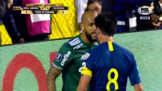 Boca Juniors vs. Palmeiras: Pablo Pérez y Felipe Melo se insultaron dentro del área 'xeneize' | VIDEO