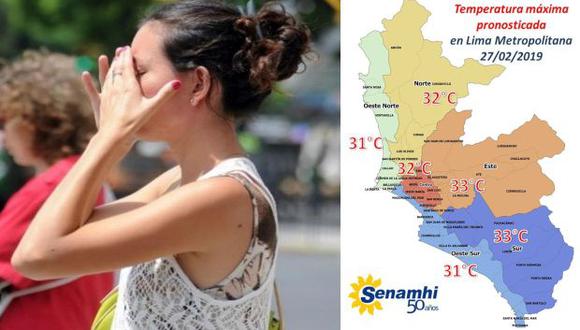 Senamhi prevé que la temperatura llegará a 33°C en la zona este de Lima. (Andina/ Senamhi)