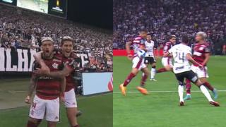 ¿Polémica? De Arrascaeta marcó un golazo para el 1-0 de Flamengo y Corinthians reclamó mano | VIDEO