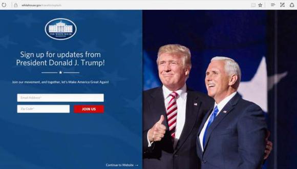 Donald Trump: La Casa Blanca ya no tiene página web en español