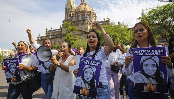 Mujeres protestaron el fin de semana en Guadalajara, por el asesinato de Luz Raquel Padilla y la falta de respuesta de las autoridades. (Foto: Francisco Guasco / EFE)