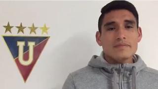 Irven Ávila y sus primeras palabras como nuevo jugador de LDU