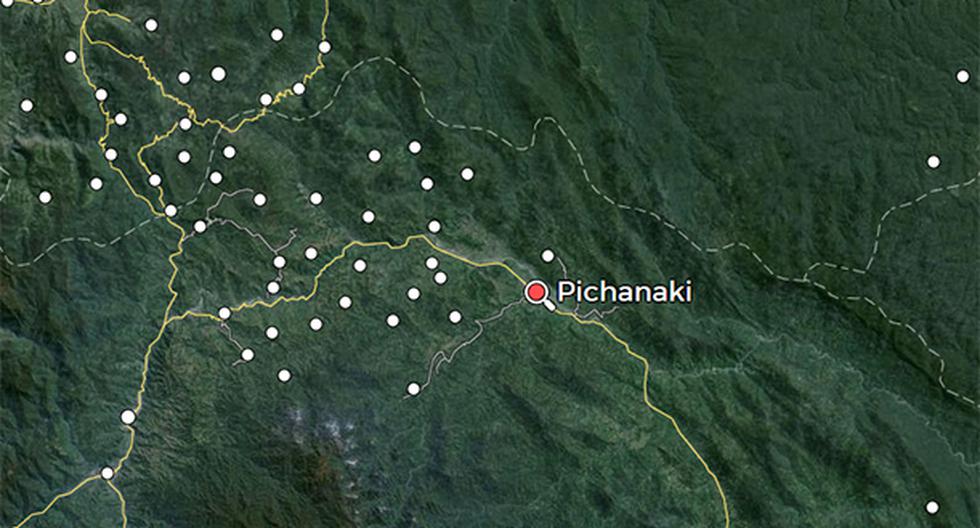 Accidente en Pichanaki dejó un muerto. (Foto: Mapcarta)