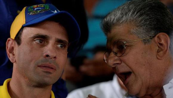 Henrique Capriles y Henry Ramos Allup dejaron claro su división. Uno u otro no seguirá en la unidad opositora. (Foto: AFP)