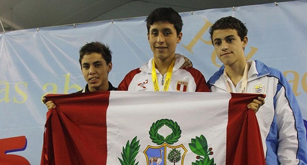 Giordano Gonzales consiguió medalla de oro en el Sudamericano Juvenil de Deportes Acuáticos. (Foto: IPD)