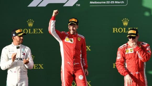 El piloto de Ferrari, Sebastian Vettel, se llevó el Gran Premio de Australia en la primera fecha de la Fórmula 1. (Foto: AFP).