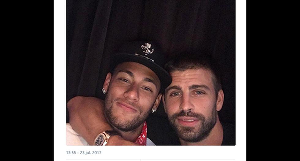 Todos recuerdan el polémico mensaje de Gerard Piqué anunciando la permanencia de Neymar en el Barcelona. El PSG usó el mismo para jugarle una broma en redes sociales. (Foto: Twitter - Gerard Piqué)