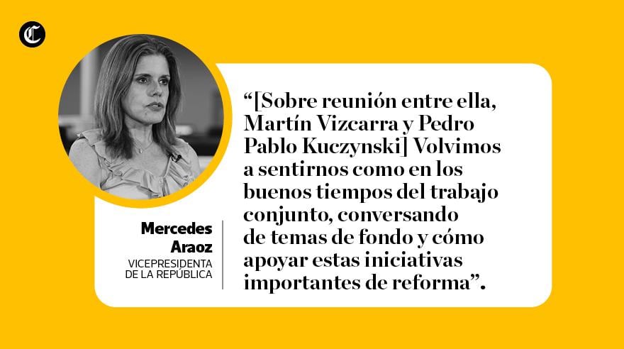 Mercedes Araoz y las frases que dejó en entrevista con El Comercio. (Composición: María Loli Caman / El Comercio)