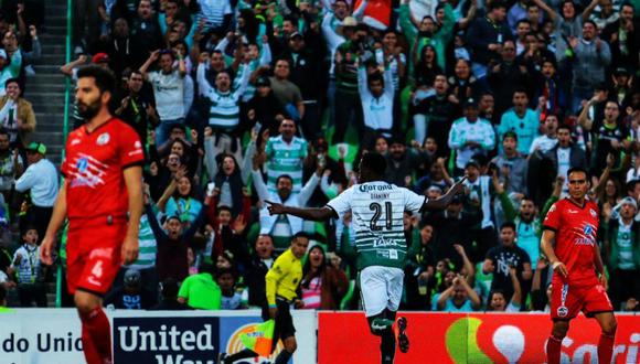 Lobos BUAP peleó hasta donde pudo, pero Santos Laguna fue superior y tuvo en ataque a Djaniny Tavares que se apuntó con un 'Hat trick'. (Foto: Twitter)