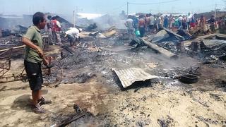 Sullana: incendio en asentamiento humano deja 45 damnificados