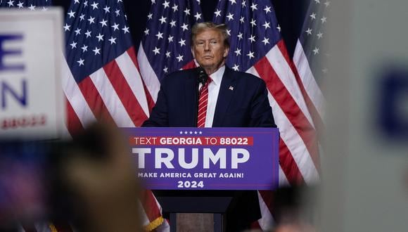 El expresidente de Estados Unidos y aspirante a la presidencia de 2024, Donald Trump. (Foto de Elijah Nouvelage / AFP)