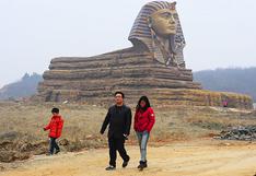 China destruye una réplica de Gran Esfinge tras quejas de Egipto 