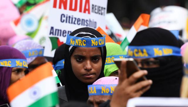 Las mujeres lideran las protestas en India. (Foto: AFP)