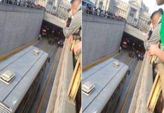 Metropolitano: sujeto cayó a vía de ingreso a la Estación Central