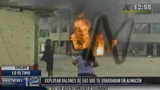 Chiclayo: explosión en almacén de balones de gas causó incendio
