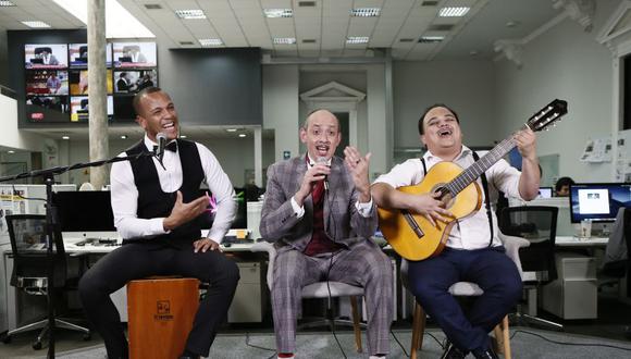 Pedro Juanelo (Christian Ysla), Maestro Terry (José Roberto Terry) y Manguera (Alejandro Villagómez). (Foto: El Comercio / Paco Sanseviero)