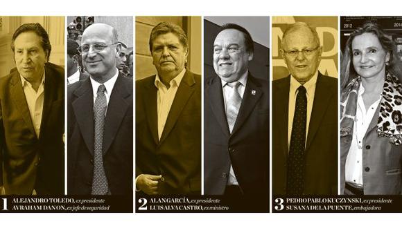 Tres ex presidentes son investigados por aportes de campaña. (Composición: El Comercio)