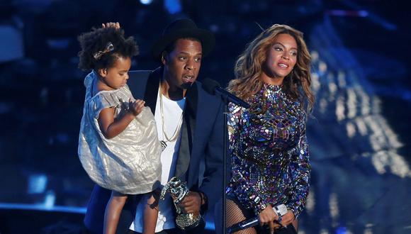 Jay-Z, Beyoncé  y su hija Blue Ivy durante los MTV de 2014. Foto: Reuters