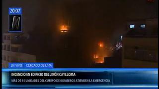 Cercado de Lima: incendio se expande hasta últimos pisos de edificio