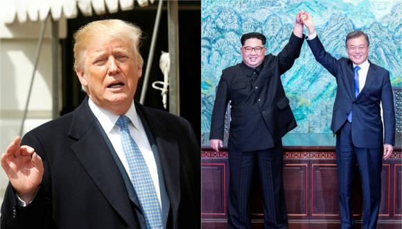 Los líderes de Corea del Norte y del Sur celebraron este 27 de abril una histórica cumbre por la que Donald Trump se otorga el crédito. (Foto: Reuters)