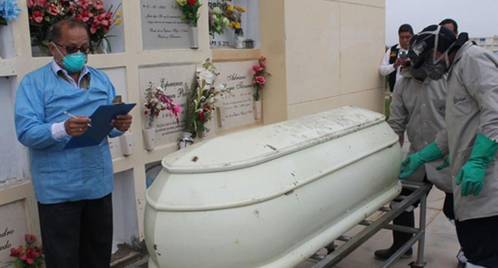 Los restos de la víctima de 11 años fueron exhumados para la necropsia de ley y conocer las causas de su muerte en Chiclayo. (Foto: Agencia Andina)