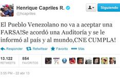 Henrique Capriles dice que no aceptará “una farsa” de auditoría