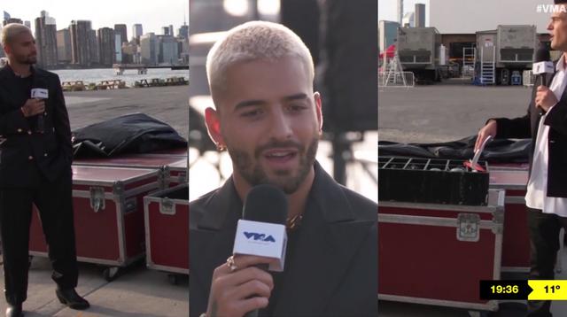 Maluma en entrevista, minutos antes de los MTV VMA 2020. Captura: MTV.