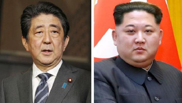 Shinzo Abe y Kim Jong-un.