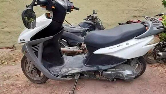 Esta fue la motocicleta que usaron los delincuentes para cometer el robo.| Foto: Policía de la Seccional Segunda