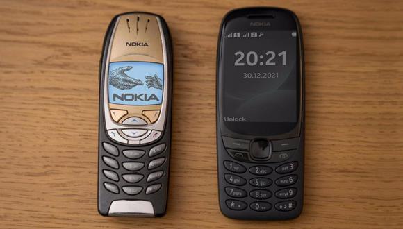 Nokia 6310 del año 2001 (izquierda) y el nuevo modelo actualizado de la gama Originals (2021). (Imagen: Nokia)