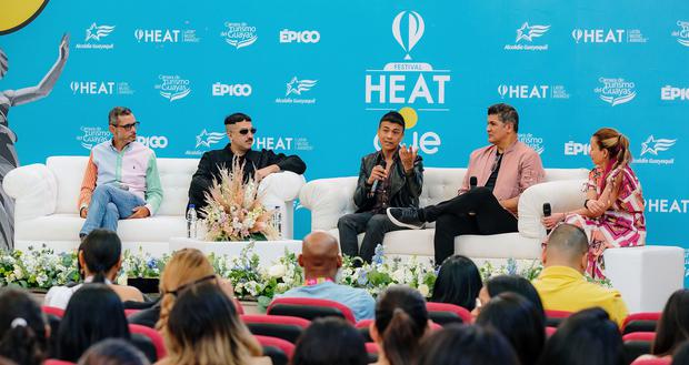 The "Producing a Latin Hit" panel at Festival Heat.