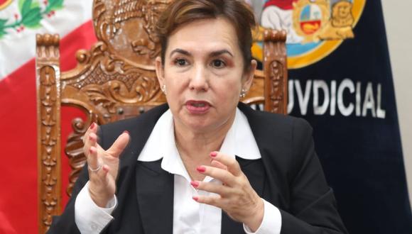 Elvia Barrios, presidenta del Poder Judicial, negó que haya una persecución contra Pedro Castillo | Foto: Archivo EL Comercio