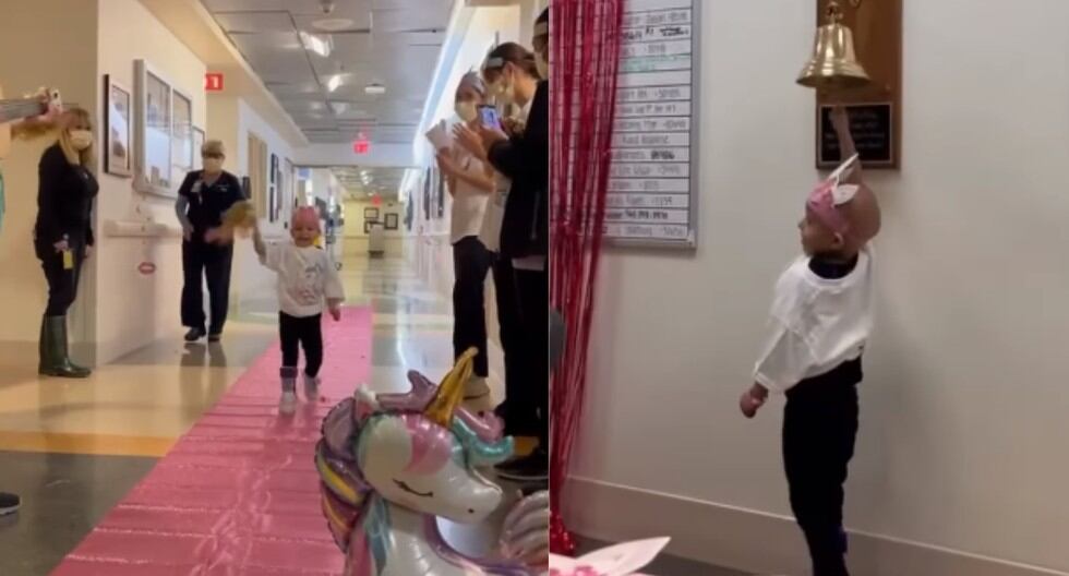El momento en que una niña de 4 años desfila en alfombra rosa tras superar el cáncer