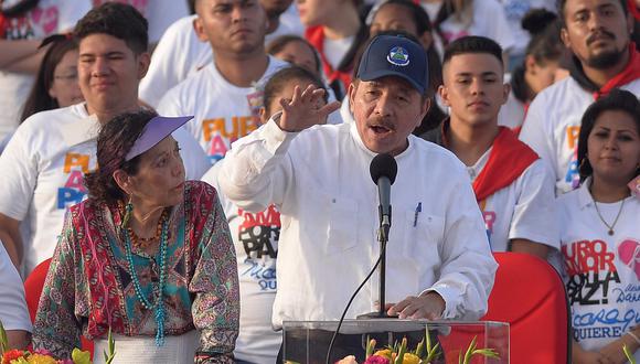 Daniel Ortega asegura que se enfrenta a "un enemigo poderoso" que "son los Estados Unidos", país que según él ha asignado millones de dólares a grupos locales responsables de las protestas. (AFP)