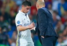 Zinedine Zidane a James Rodríguez: "Si fuera James me quedaría en el Real Madrid"