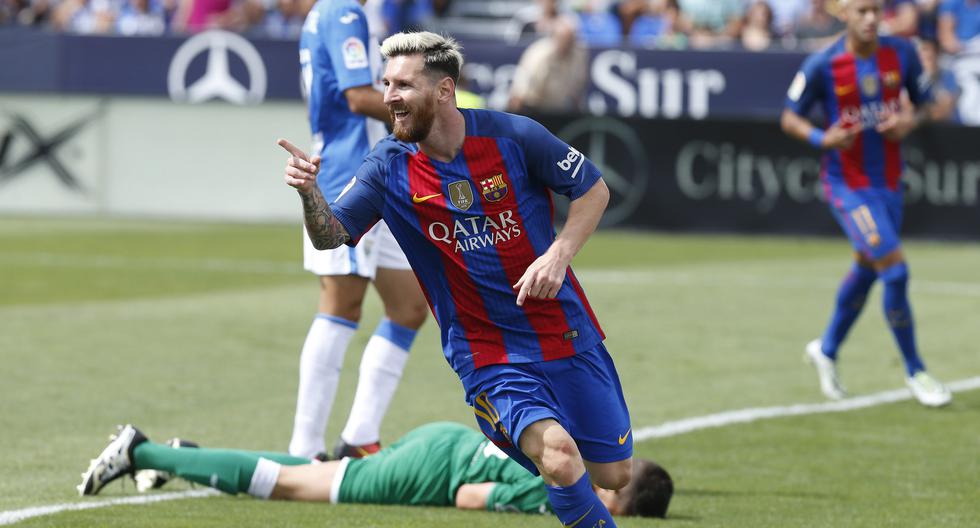 Lionel Messi apertura el marcador del partido Barcelona vs Leganés. (Foto: Getty Images)