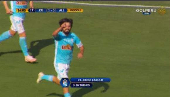 Sporting Cristal vs. Alianza Lima EN VIVO: Cazulo marcó el 1-0 con golazo de cabeza | VIDEO. (Foto: Captura de pantalla)