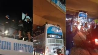 Pudo terminar en tragedia: jugadores de Belgrano festejaban su título y casi chocan contra un puente | VIDEO