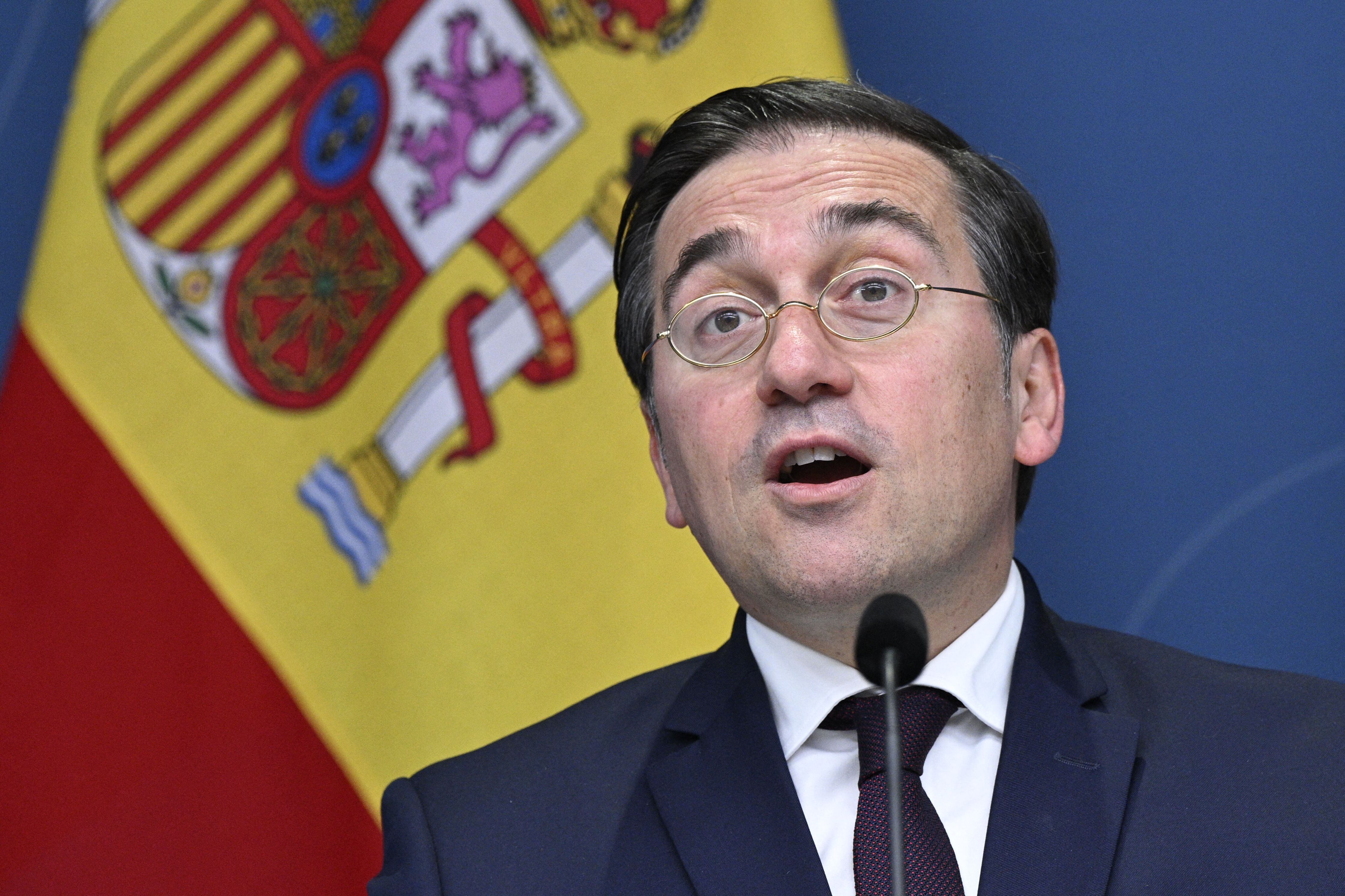 El Ministro de Asuntos Exteriores de España José Manuel Albares en una imagen del 26 de mayo de 2023. (Foto de Anders WIKLUND / Agencia de Noticias TT / AFP).
