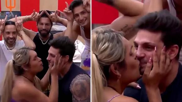 "La casa de los famosos": Nicola Porcella y Wendy Guevara se dan su primer beso en el reality