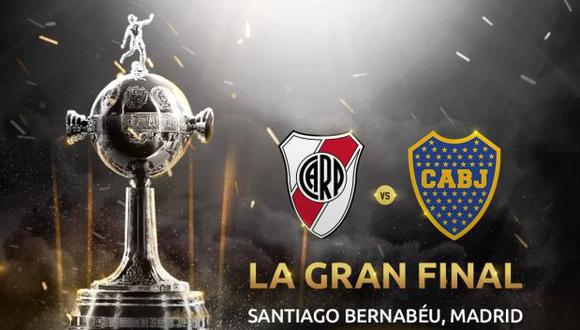 River Plate y Boca Juniors definirán al campeón de la Copa Libertadores en el Santiago Bernabéu. (Foto: Conmebol)