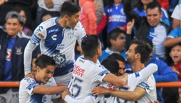 Con goles de Nahuel Bustos e Ismael Sosa, Pachuca derrotó 2-1 al Atlante, que se había adelantado con tanto de Simón Rodríguez. (Foto: AFP)